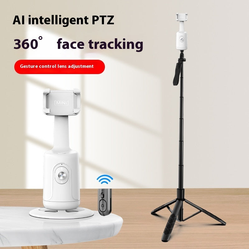 Gimbal Inteligente 360° com Rastreamento Facial AI | Suporte Automático para Vlogs e Lives