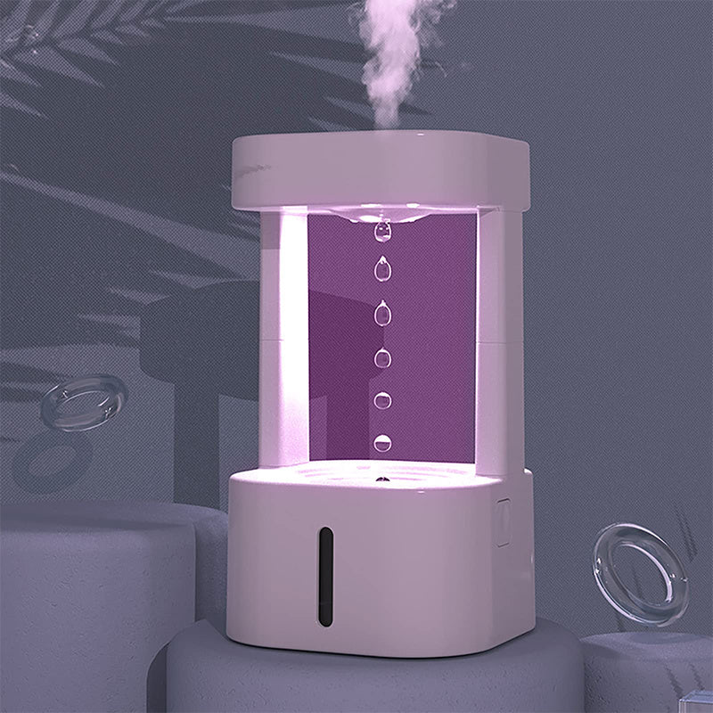 Humidificador Anti-Gravidade Criativo (Gota de Água) | Difusor Ultrassónico Silencioso | Decoração Única | Leano Shop