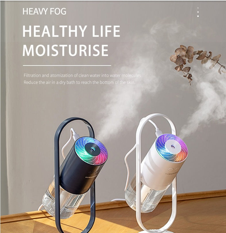 Humidificador de Ar USB Ultrassónico com Projetor LED | Purificador de Ar e Criador de Névoa | Para Casa e Carro | Leano Shop