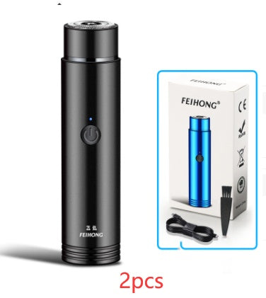 Mini Máquina de Barbear Elétrica Portátil e Recarregável USB | Ideal para Viagem e Carro | Lâmina Rotativa Flutuante | Leano Shop