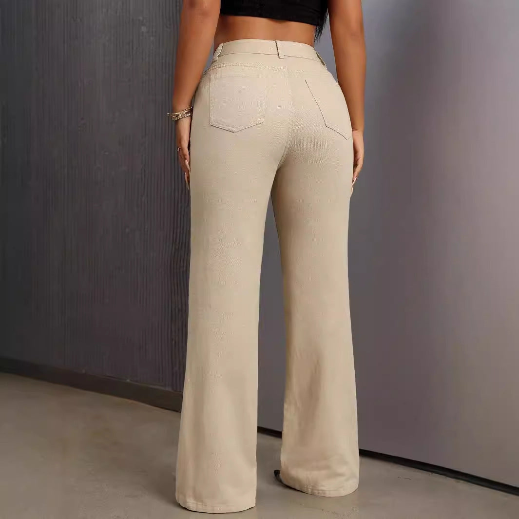 Calças de Ganga Khaki (Denim) - Estilo Street Hipster | Leano Shop Angola