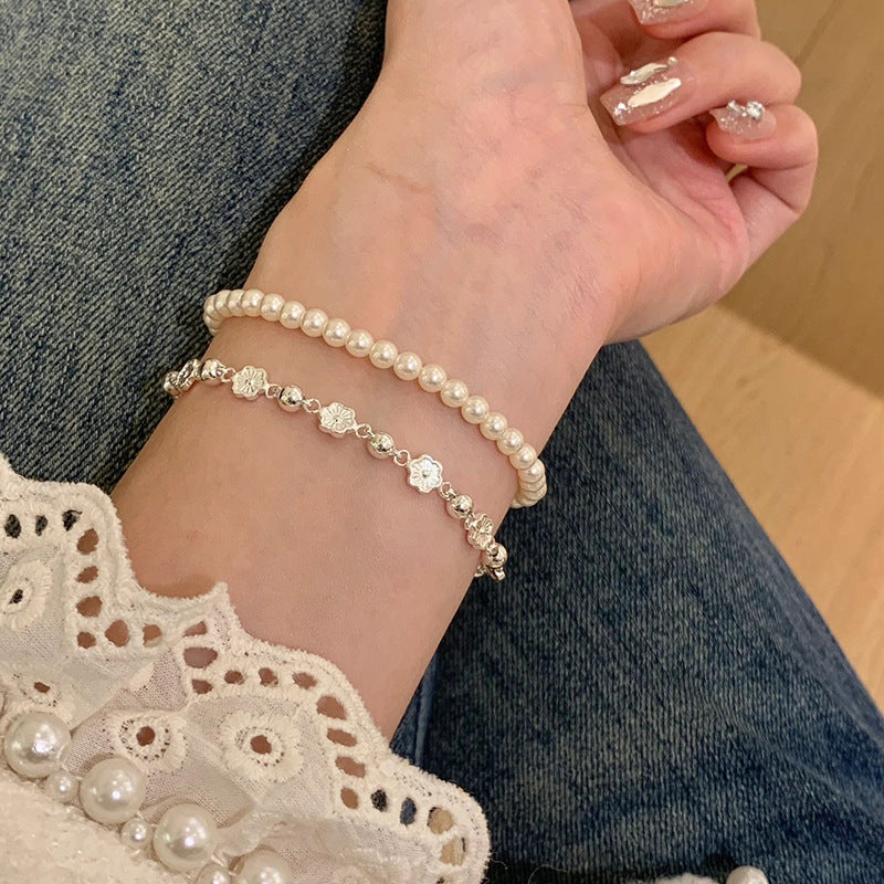 Pulseira Borboleta e Flor de Pêssego Dourada | Ajustável, Moda Feminina