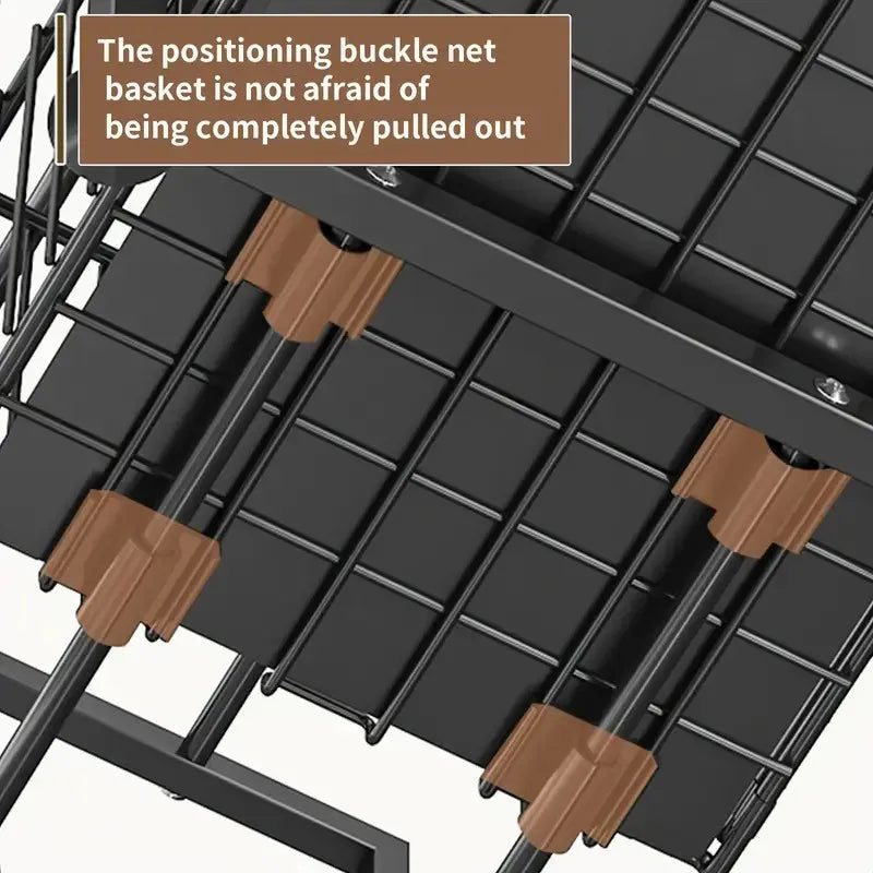 Rack Organizador Deslizante (Pull-Out) 2 Níveis – Altura Ajustável para Armário de Cozinha/Banca