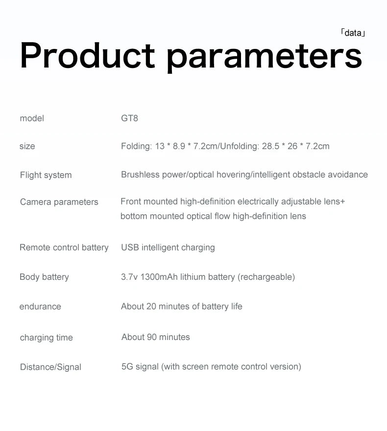 GT8 Drone 2.4G Optical Flow