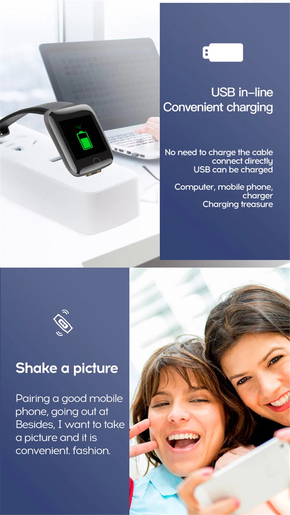 Smart Watch 116 Multifunções (Unissexo) - Notificações, Música e Fitness