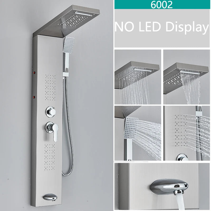 Painel de Duche LED Multifuncional (SPA Massagem e Cascata)