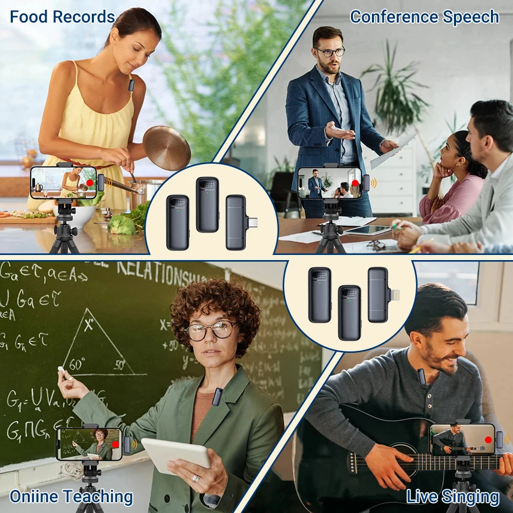 Microfone de Lapela Wireless K6 (Portátil Bluetooth)