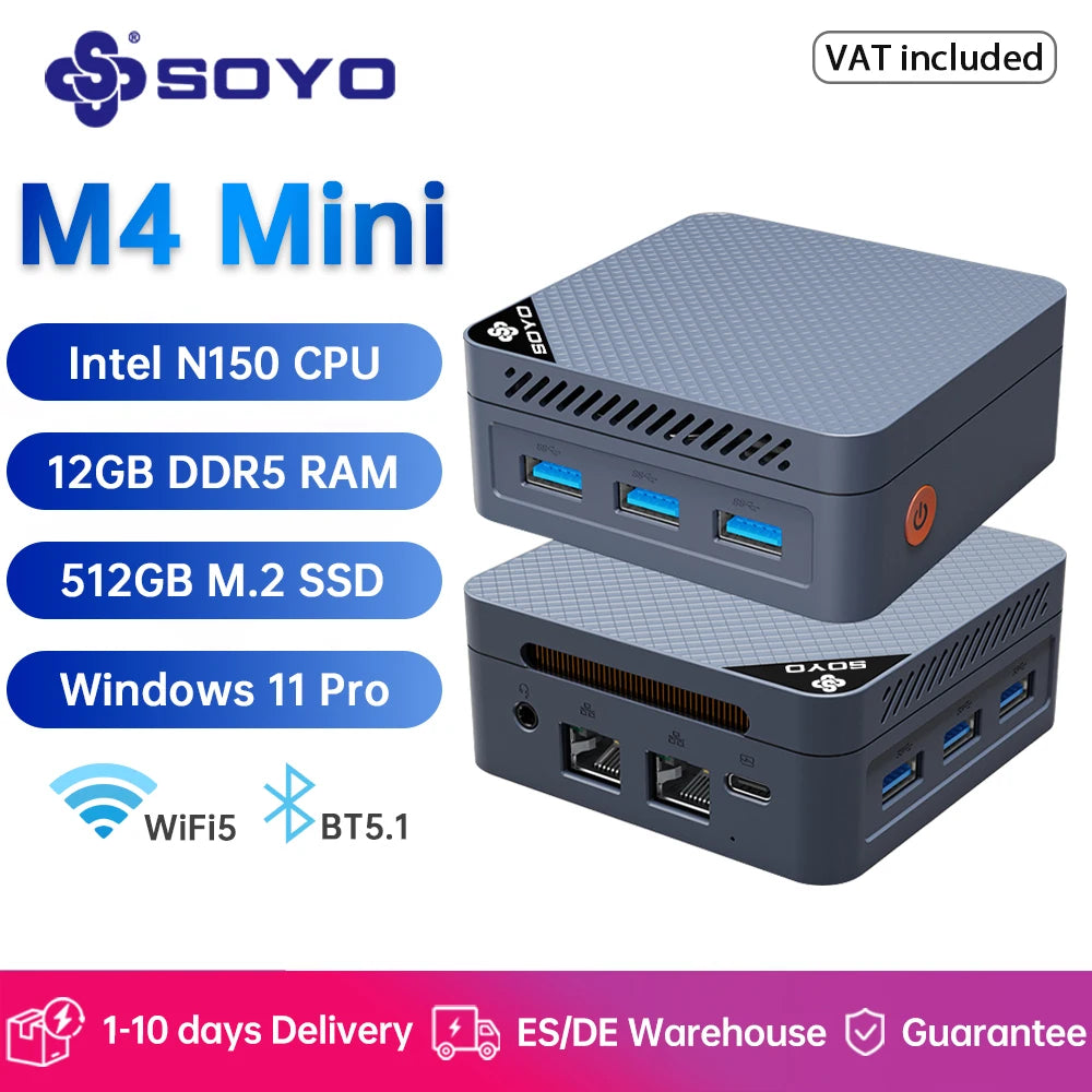 SOYO M4 Mini PC (Intel Twin Lake N150, 12GB DDR5)