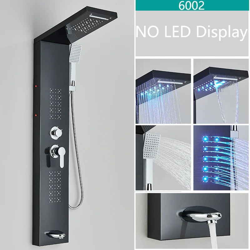 Painel de Duche LED Multifuncional (SPA Massagem e Cascata)