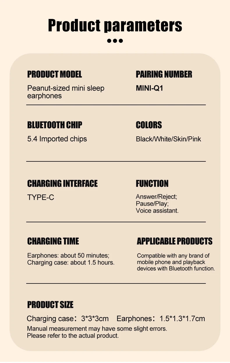 Auscultadores Mini Wireless (Semi-In-Ear)