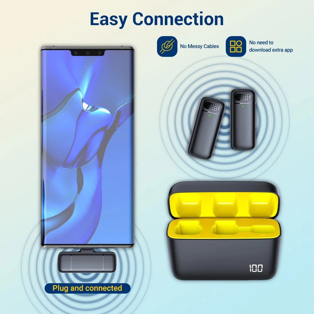 Microfone de Lapela Wireless K6 (Portátil Bluetooth)