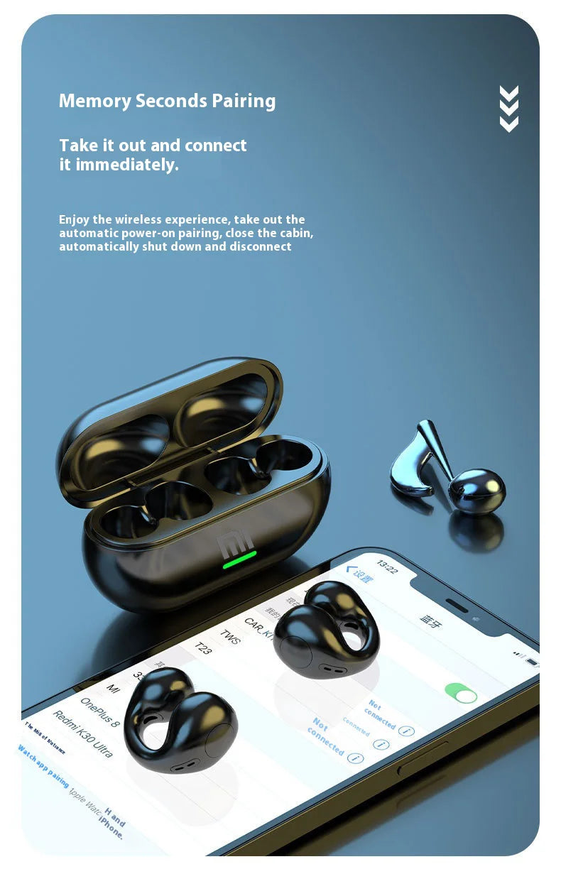 Auriculares T7500 de Condução Óssea - Bluetooth e Impermeáveis (Sports & Gaming)