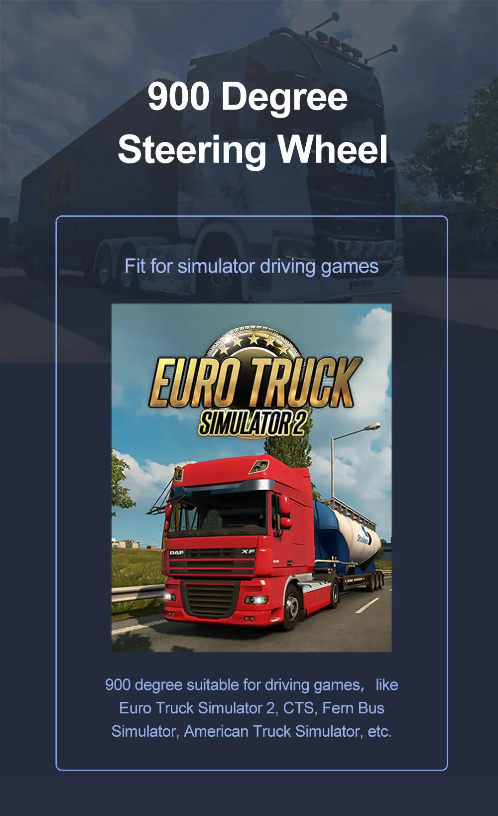 Volante PXN V9/V9 Gen2 Racing Simulator (270°/900°)