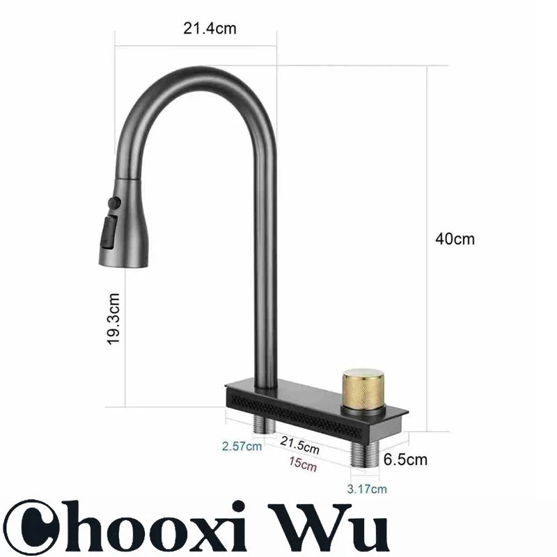 Torneira de Cozinha Casacata Pull Down (Misturador Quente/Frio)