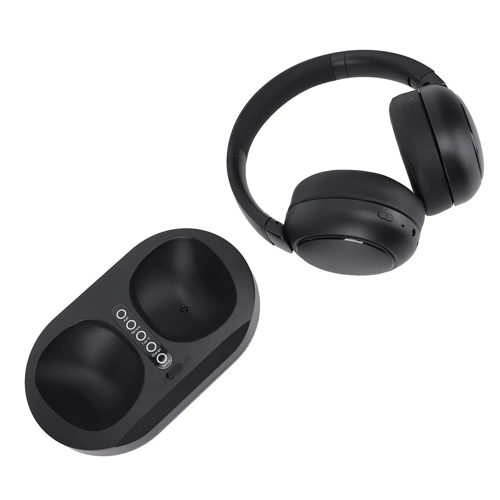 Headphone TV Wireless 2.4G/BT 5.3 com Dock de Carregamento