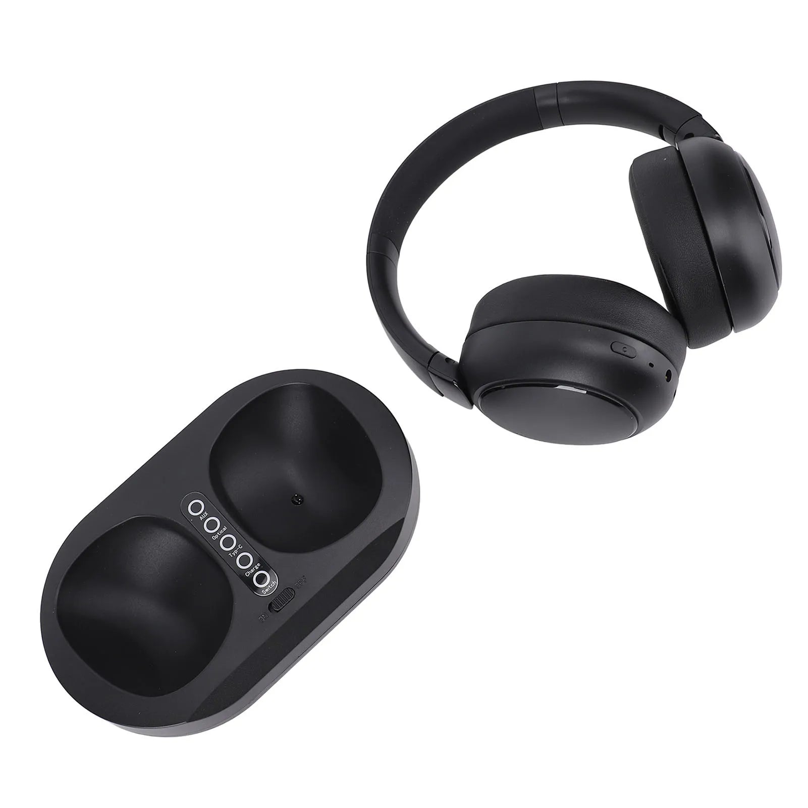 Headphone TV Wireless 2.4G/BT 5.3 com Dock de Carregamento