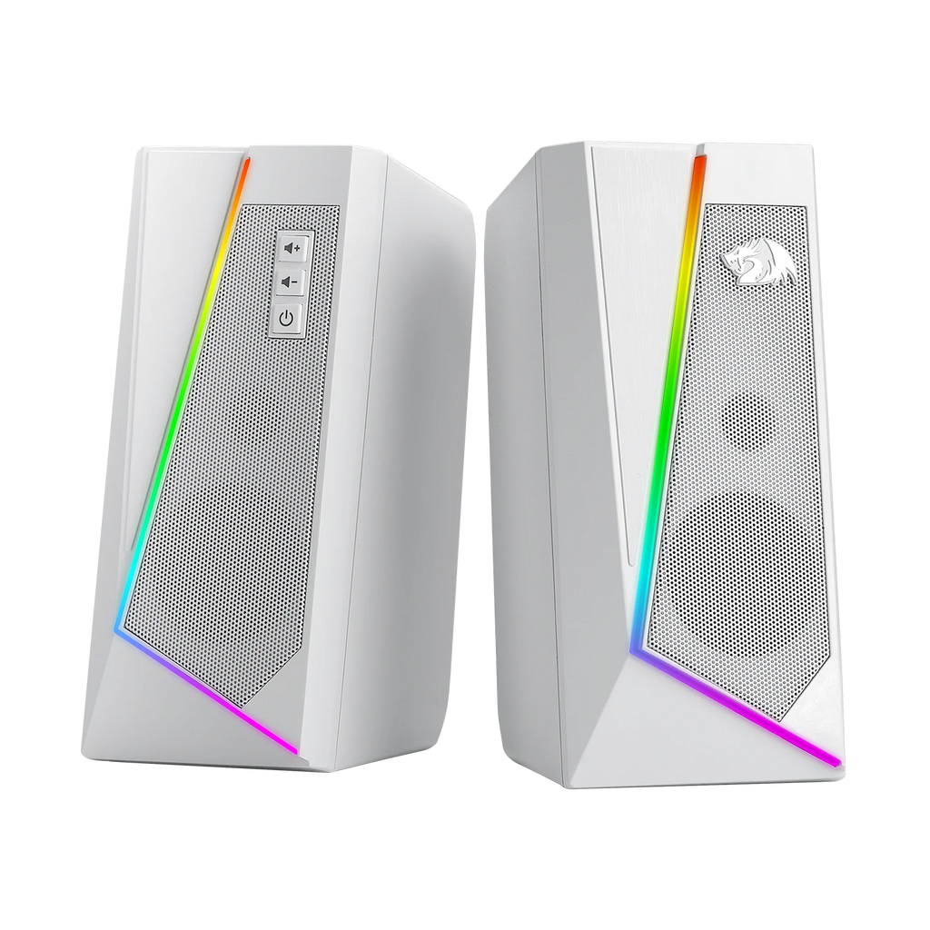 Redragon GS520 RGB Desktop Speakers (Branco/Rosa)