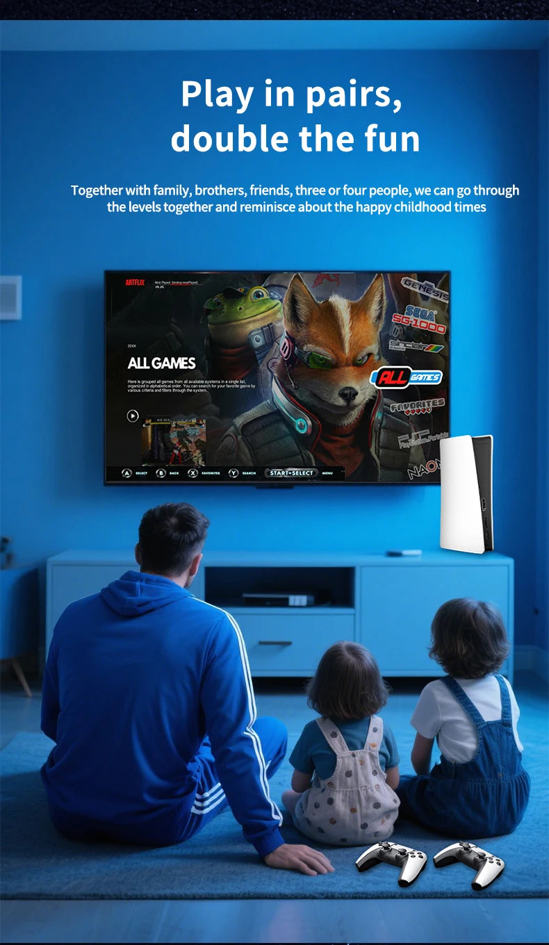 Consola RS5 TV Game (4K, Dual Stick Wireless Controller)