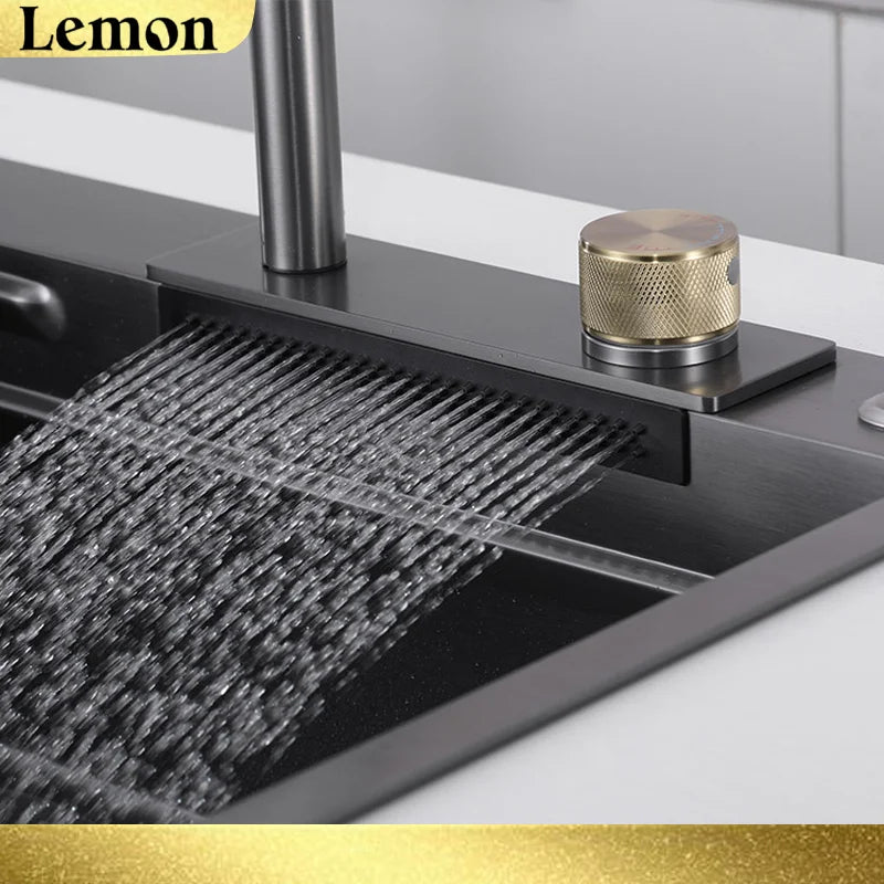 Torneira de Cozinha Casacata Pull Down (Misturador Quente/Frio)