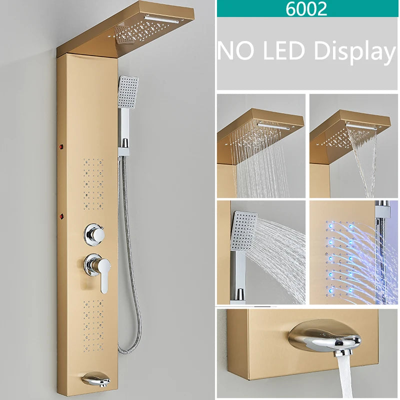 Painel de Duche LED Multifuncional (SPA Massagem e Cascata)