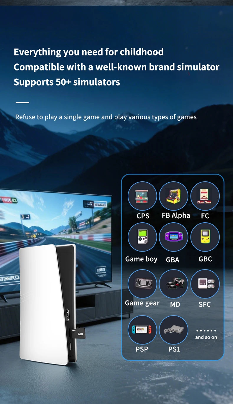 Consola RS5 TV Game (4K, Dual Stick Wireless Controller)