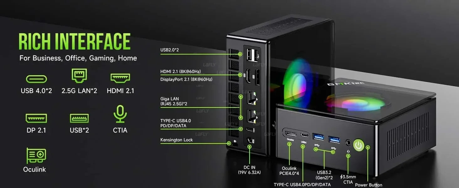 GMKtec K11 Gaming Mini PC (Ryzen 9 8945HS, 32GB DDR5)