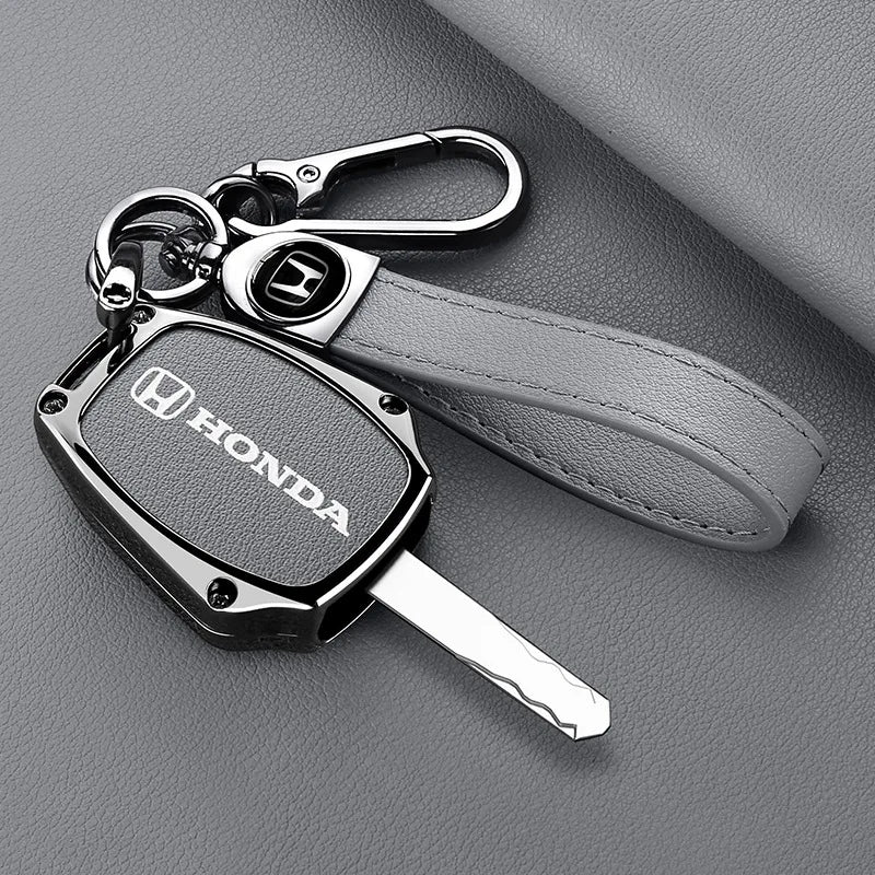 **Capa Premium para Chave Honda (Liga de Zinco + Couro) – CRV, Civic, Jazz, Fit e Mais