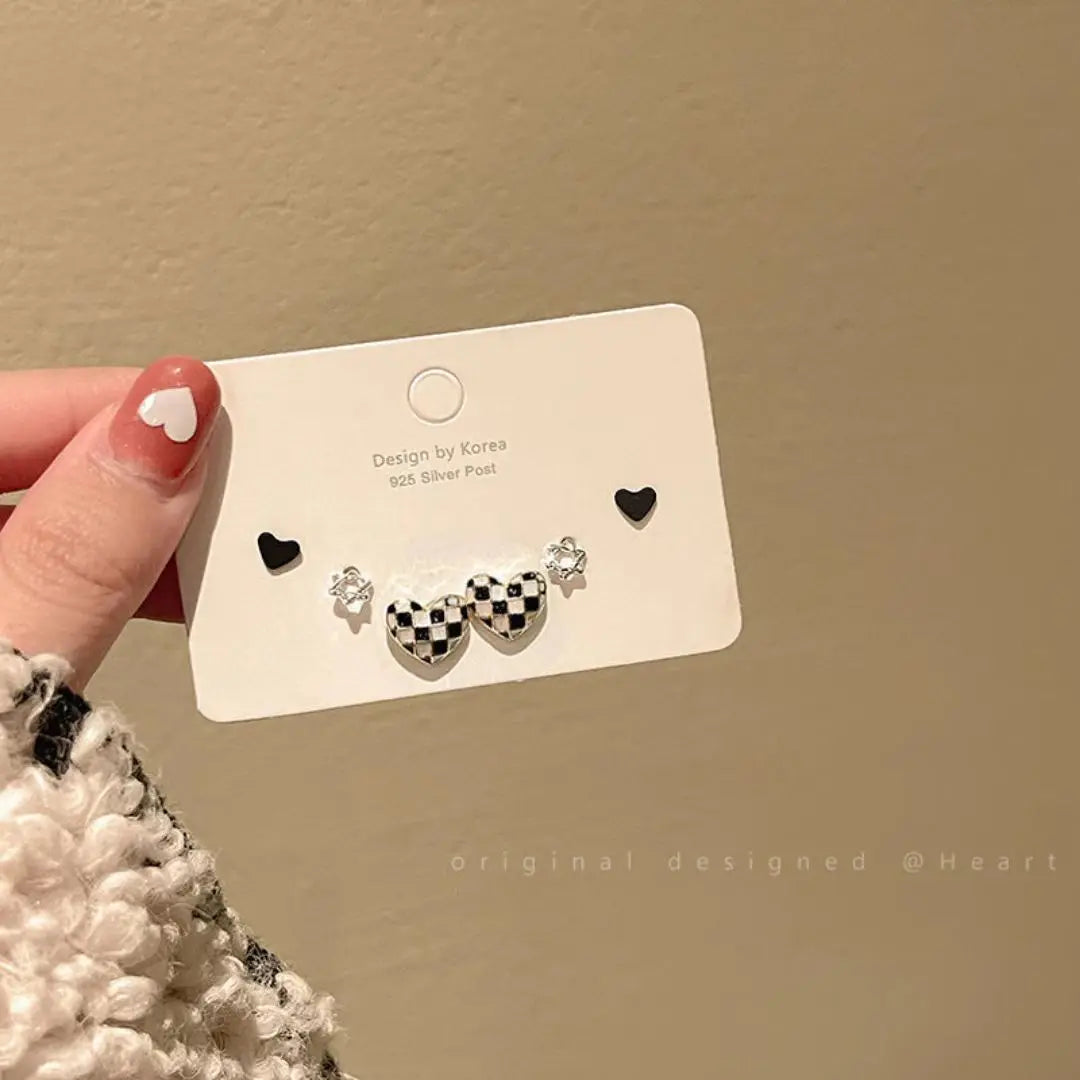 Conjunto de Mini Brincos Stud em Prata S925 - Joia Simples e Elegante