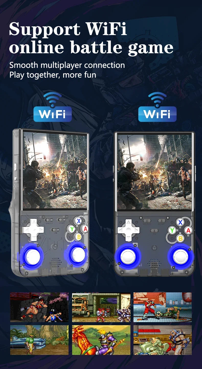 Consola Retro R36Ultra Handheld (WIFI, Ecrã 4 Polegadas)