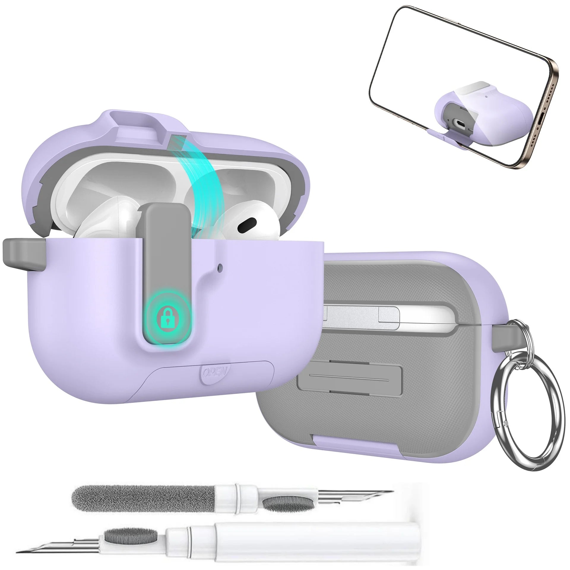 Capa Protetora Fancan para Airpods Pro 3 (C/ Suporte e Kit de Limpeza)