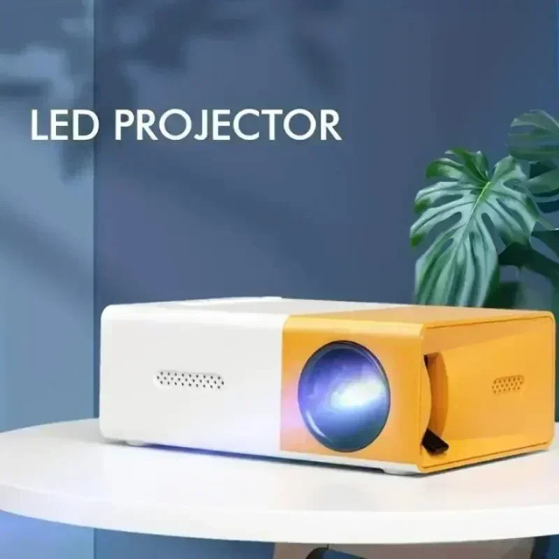 Mini Projetor LED YG300 Portátil – 1000 Lumens, HDMI, USB, Coluna Integrada e Bateria (Home Media Player)