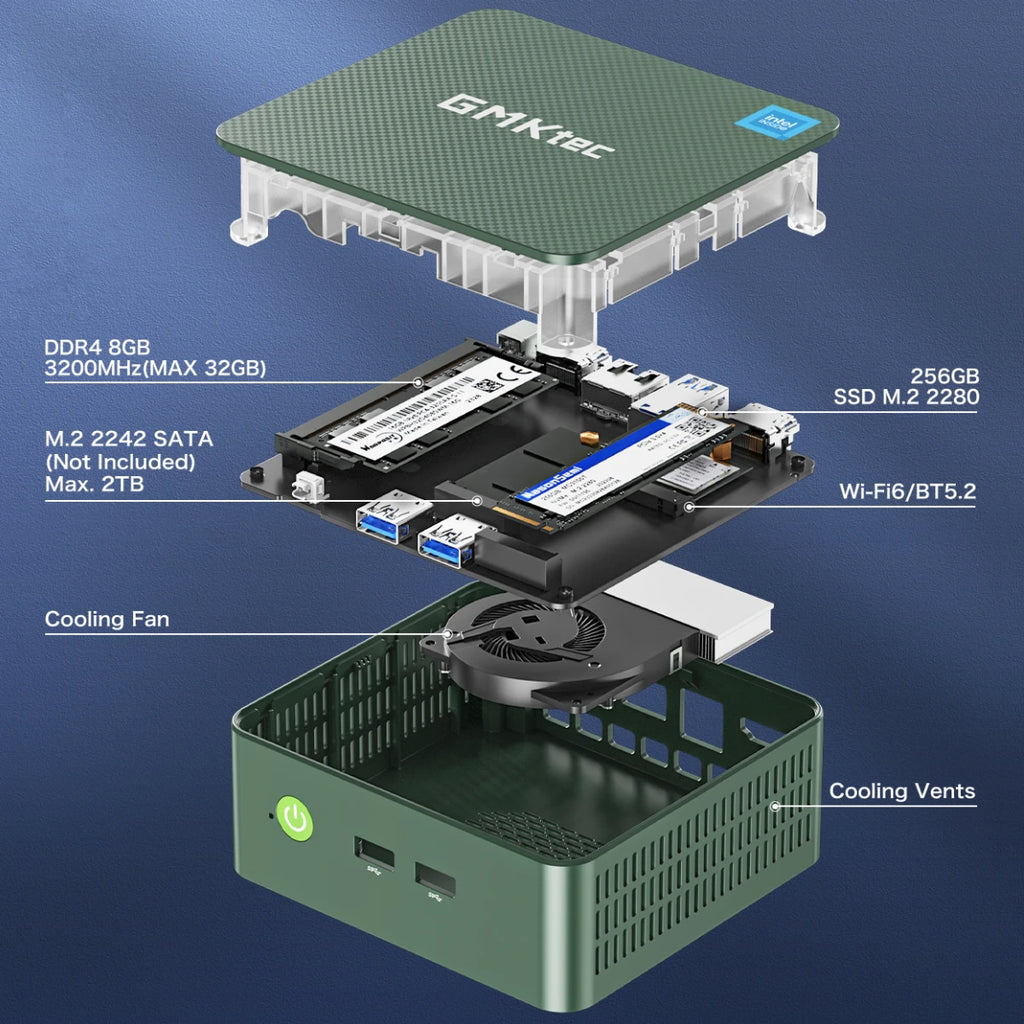 GMKtec G3 Mini PC (Intel Alder Lake N100, Windows 11 Pro)