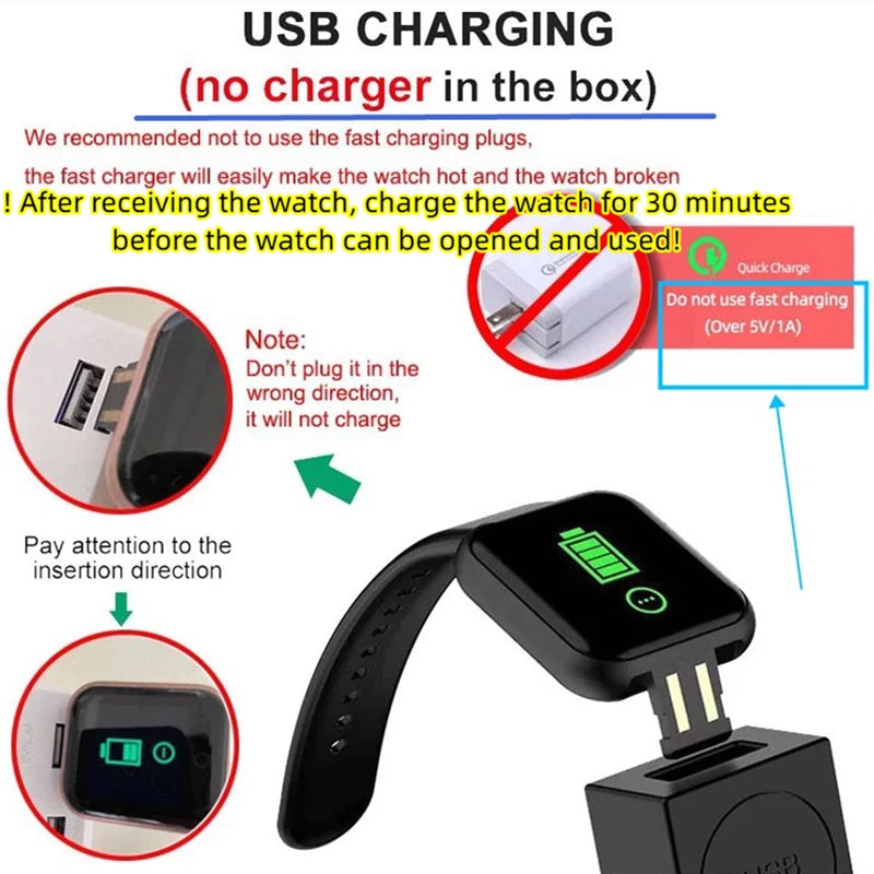 Smartwatch Unissexo D13/116Plus - Monitor Fitness, Notificações e Frequência Cardíaca