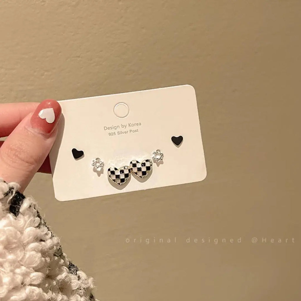 Conjunto de Mini Brincos Stud em Prata S925 - Joia Simples e Elegante