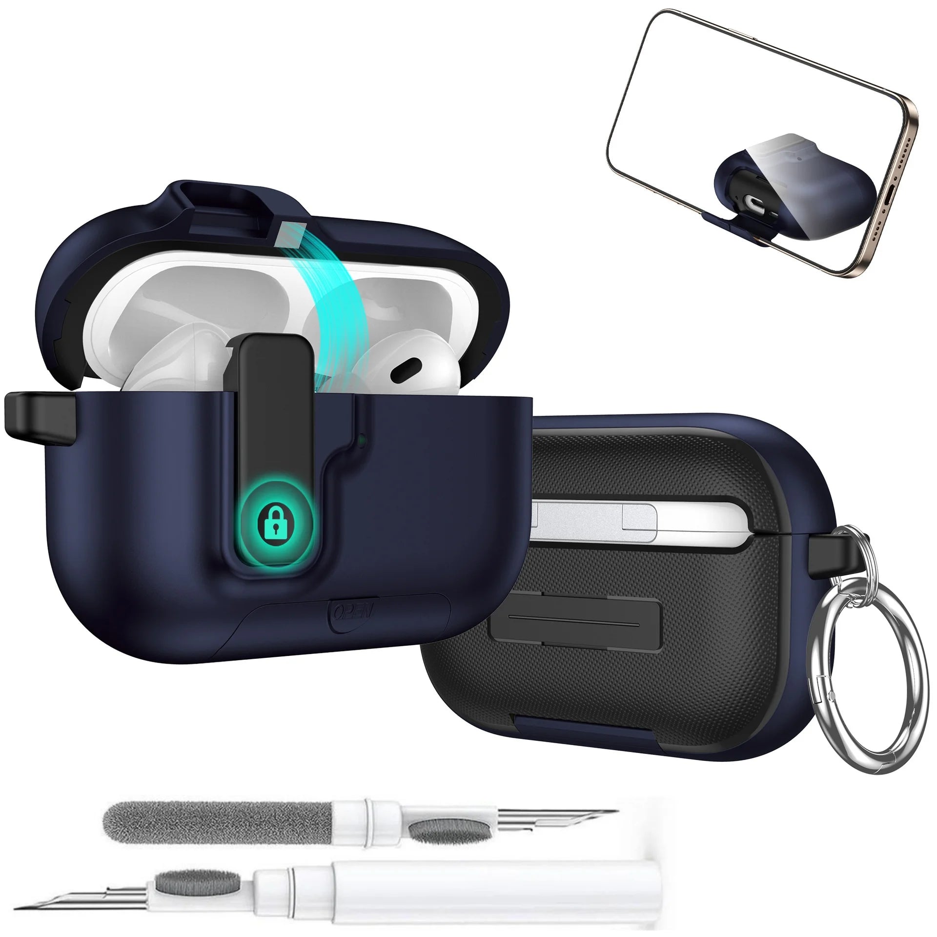 Capa Protetora Fancan para Airpods Pro 3 (C/ Suporte e Kit de Limpeza)