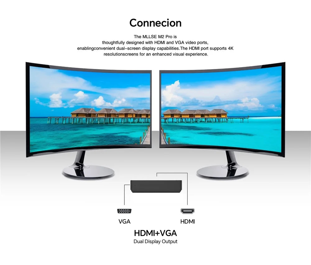 MLLSE M2 Air Mini PC (Intel N4000/J3710, WiFi Dual-Band)