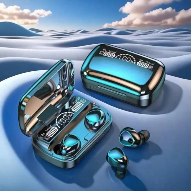 TWS Bluetooth Earphones (HiFi Stereo) com Display LED