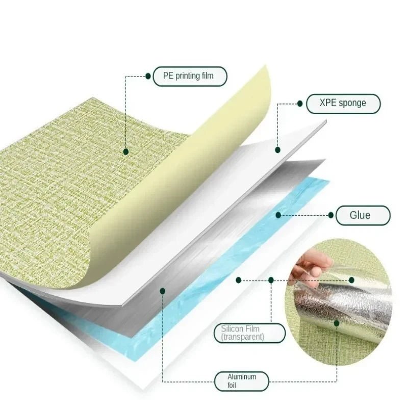 Papel de Parede 3D Foam Self-Adhesive (Efeito Linen)