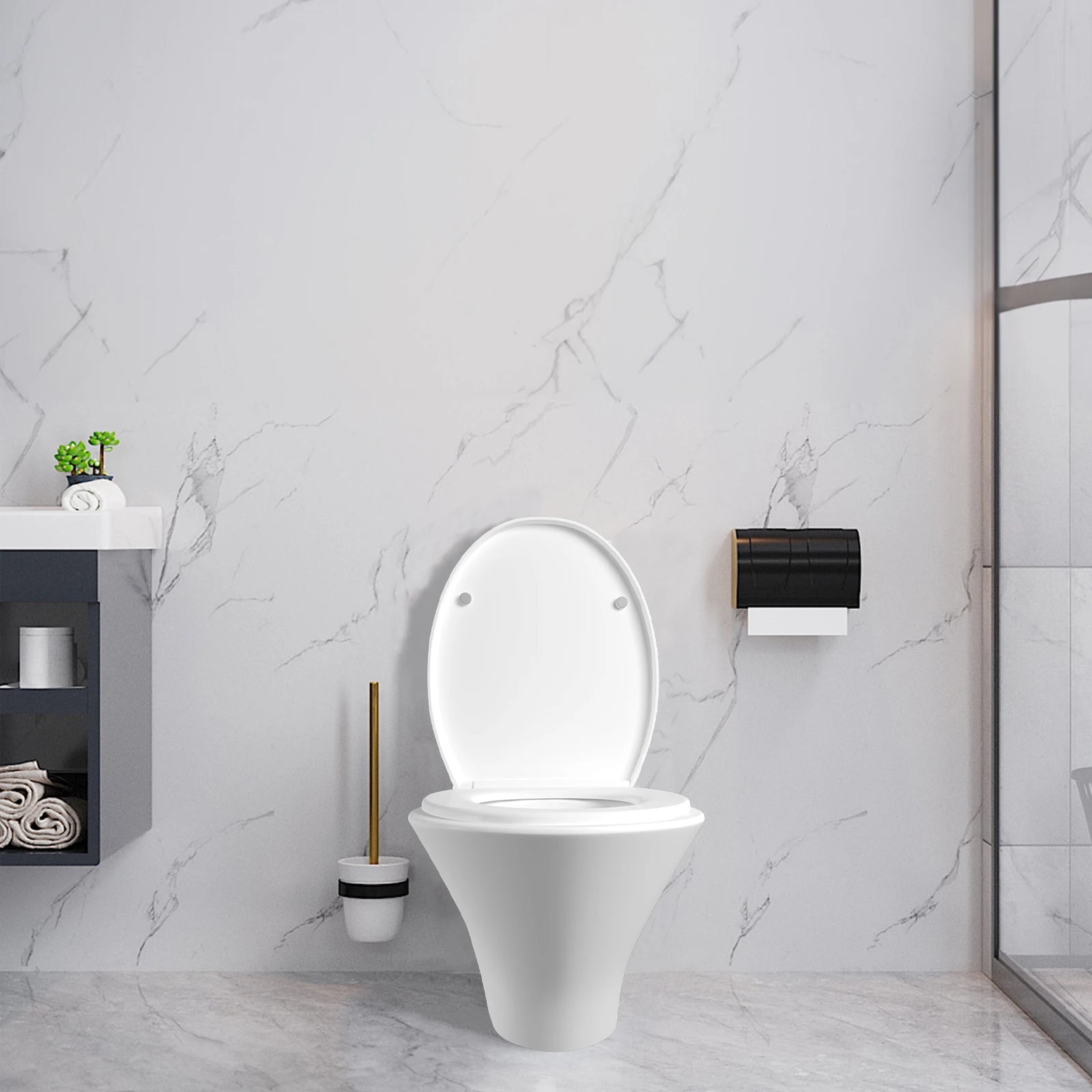 Assento de Sanita O-Type BRIEFNESS (Fecho Suave e Quick-Release)