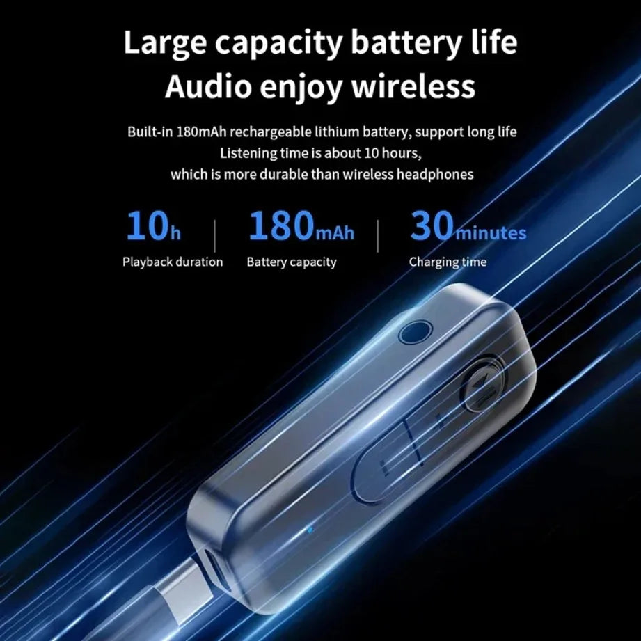 Adaptador Bluetooth 2-em-1 (Transmissor e Recetor 5.3)