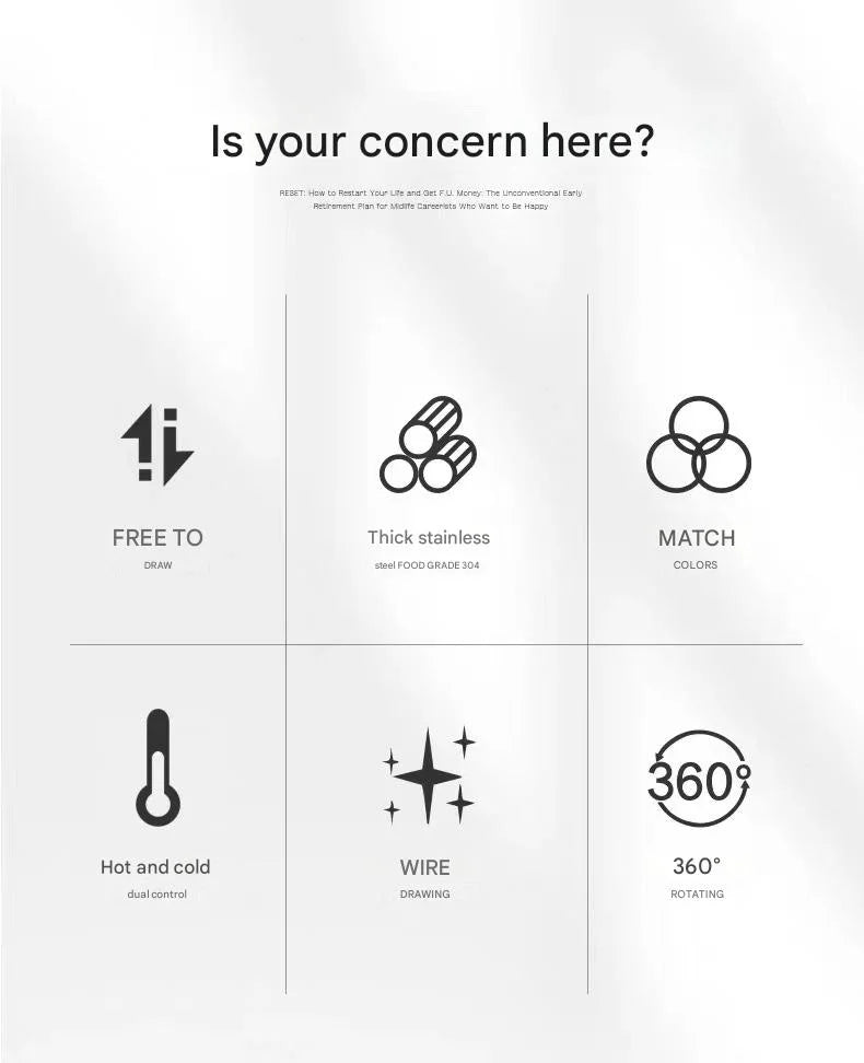 Torneira de Cozinha Casacata Pull Down (Misturador Quente/Frio)