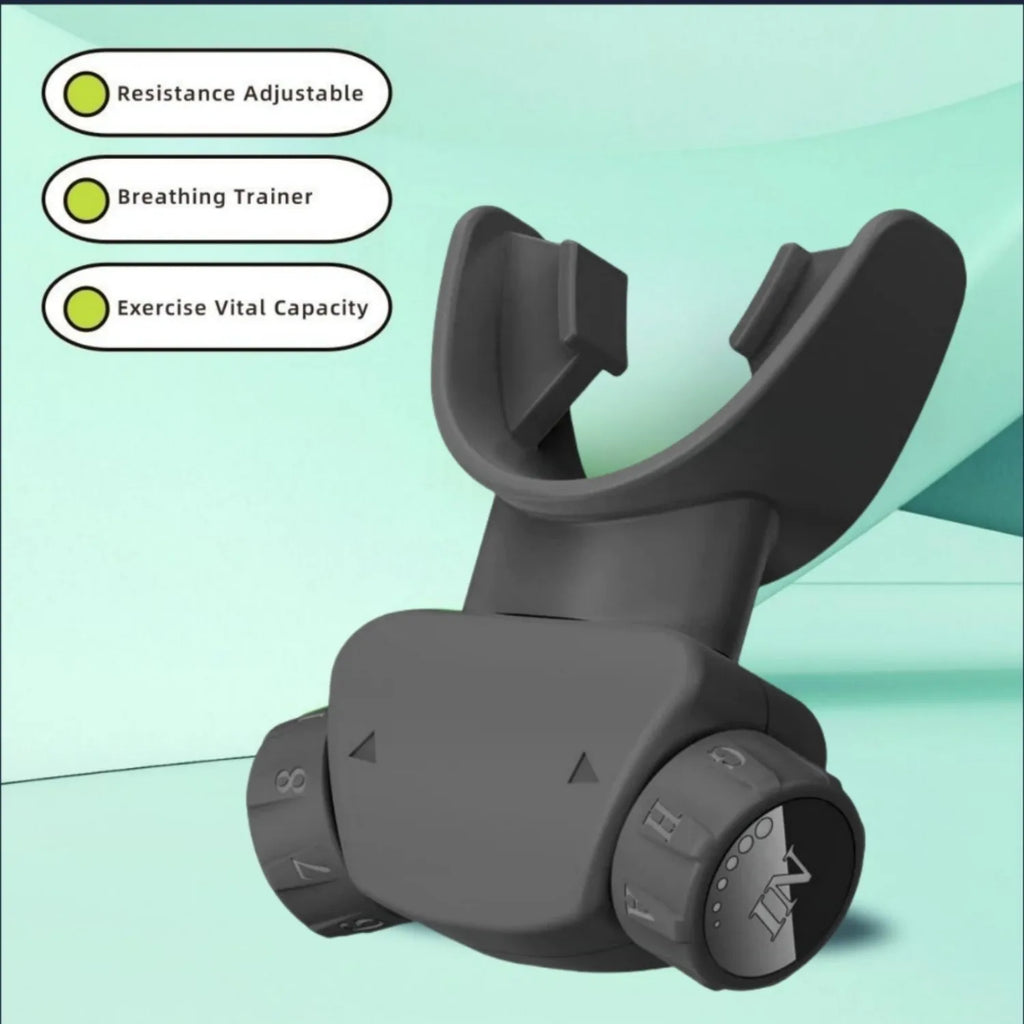 Exercitador Pulmonar Portátil (8 Níveis) – Treinamento Respiratório e Fortalecimento Muscular (Fitness, Yoga, Natação)