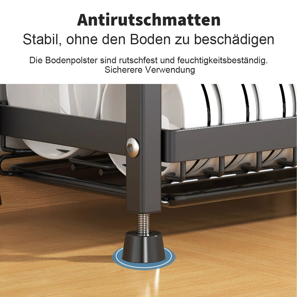 Escorredor de Loiça 2 ou 3 Níveis em Aço Carbono – Design Compacto e Anti-Ferrugem
