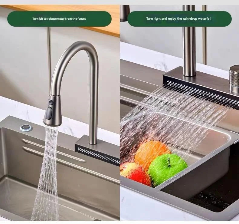 Torneira de Cozinha Casacata Pull Down (Misturador Quente/Frio)