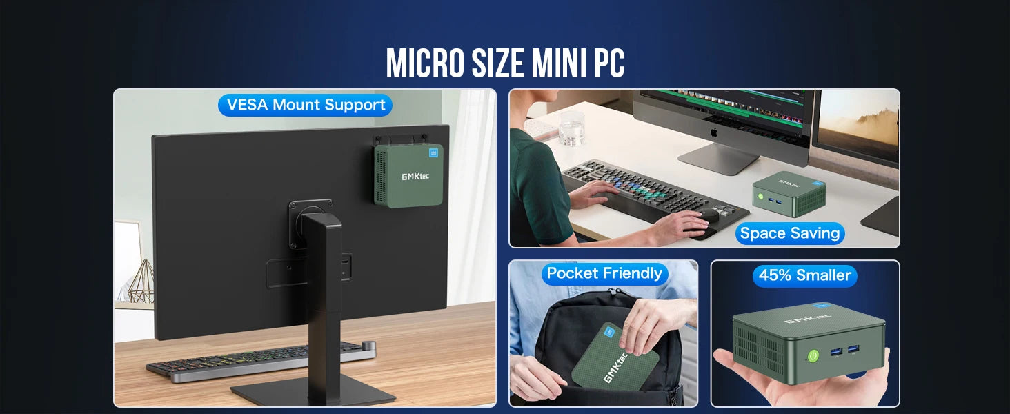 GMKtec G3 Mini PC (Intel Alder Lake N100, Windows 11 Pro)