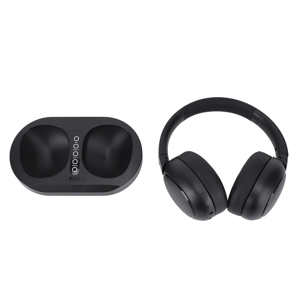 Headphone TV Wireless 2.4G/BT 5.3 com Dock de Carregamento