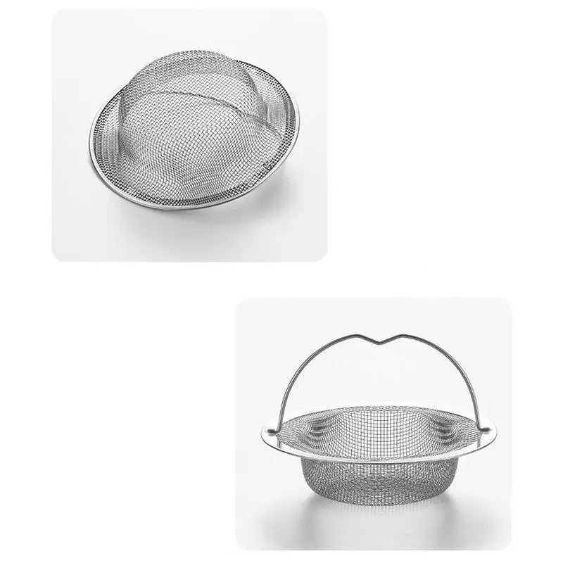 Filtro de Pia de Cozinha em Aço Inoxidável (Cesto de Resíduos com Alça)
