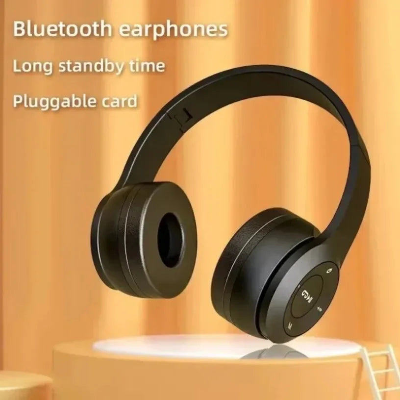 P47 Foldable Wireless Bluetooth Headphone (Bass HiFi)