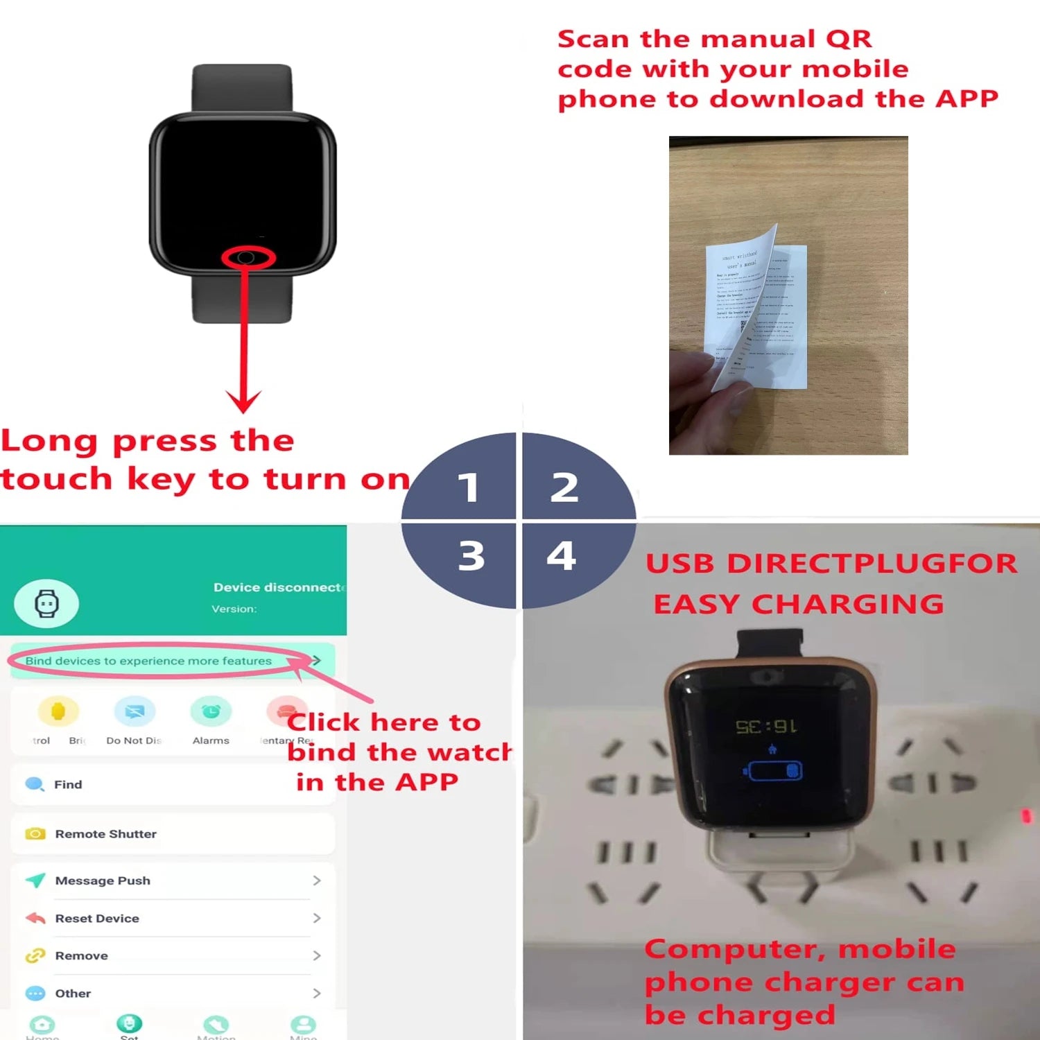 Smart Watch 116 Multifunções (Unissexo) - Notificações, Música e Fitness