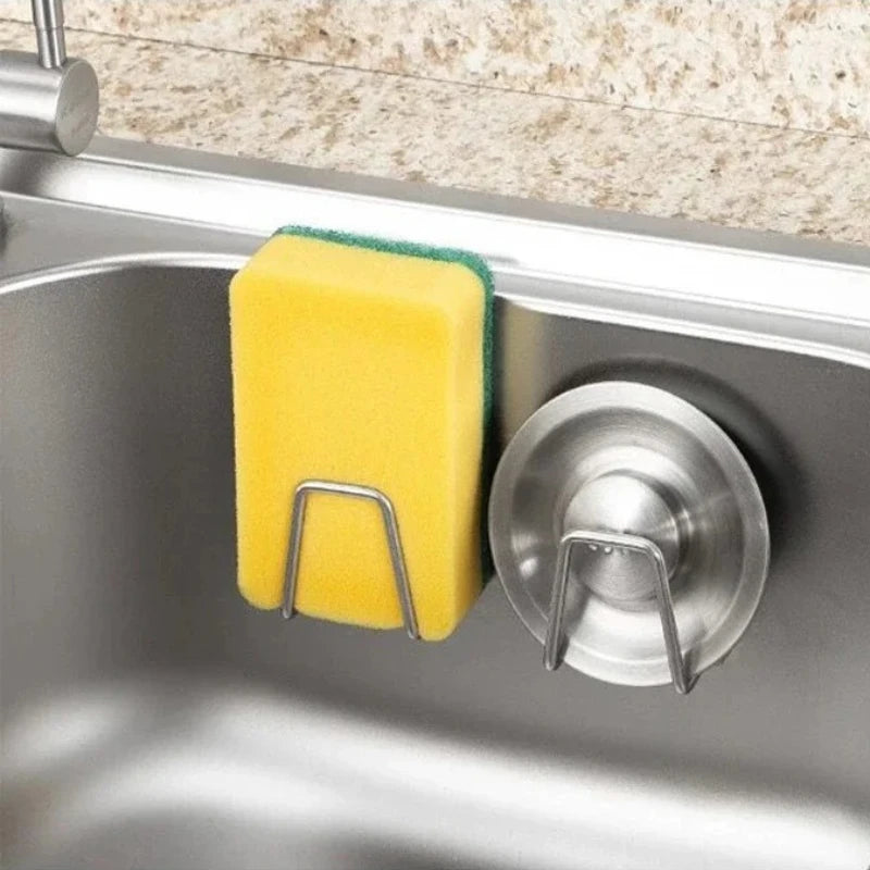 Suporte Adesivo Inox 304 para Esponja e Escovilhão – Secagem Rápida Sem Furo